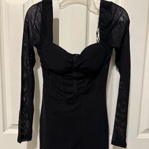 Hello Molly Black Long Sleeve Dress